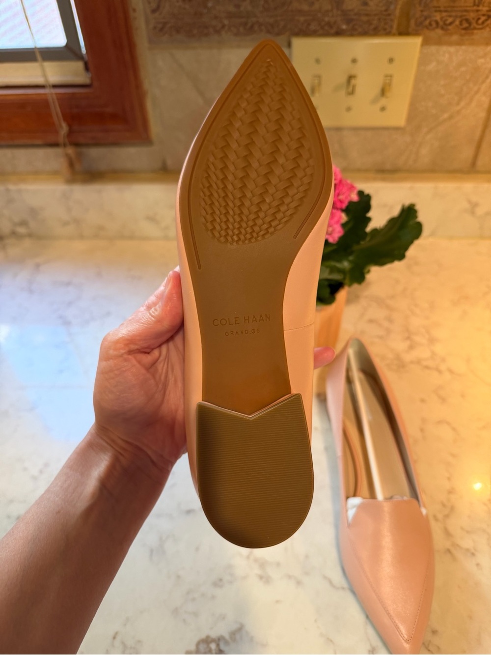 NIB Cole Haan Women's Blush Pink Leather Low Heel Loafers - Picture 11 of 14